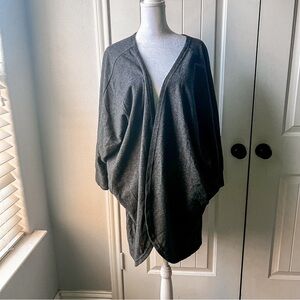 Anthropologie A’reve Dark Grey Cocoon Sleeve Cardigan Sweater Small